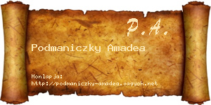 Podmaniczky Amadea névjegykártya